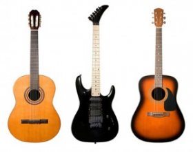 classic guitar and electric guitar