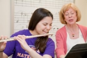 Flute lesson with Carolyn Hoyer