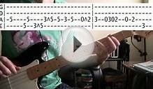 bass guitar lesson Kenny Wayne Shepherd Blue on black tab